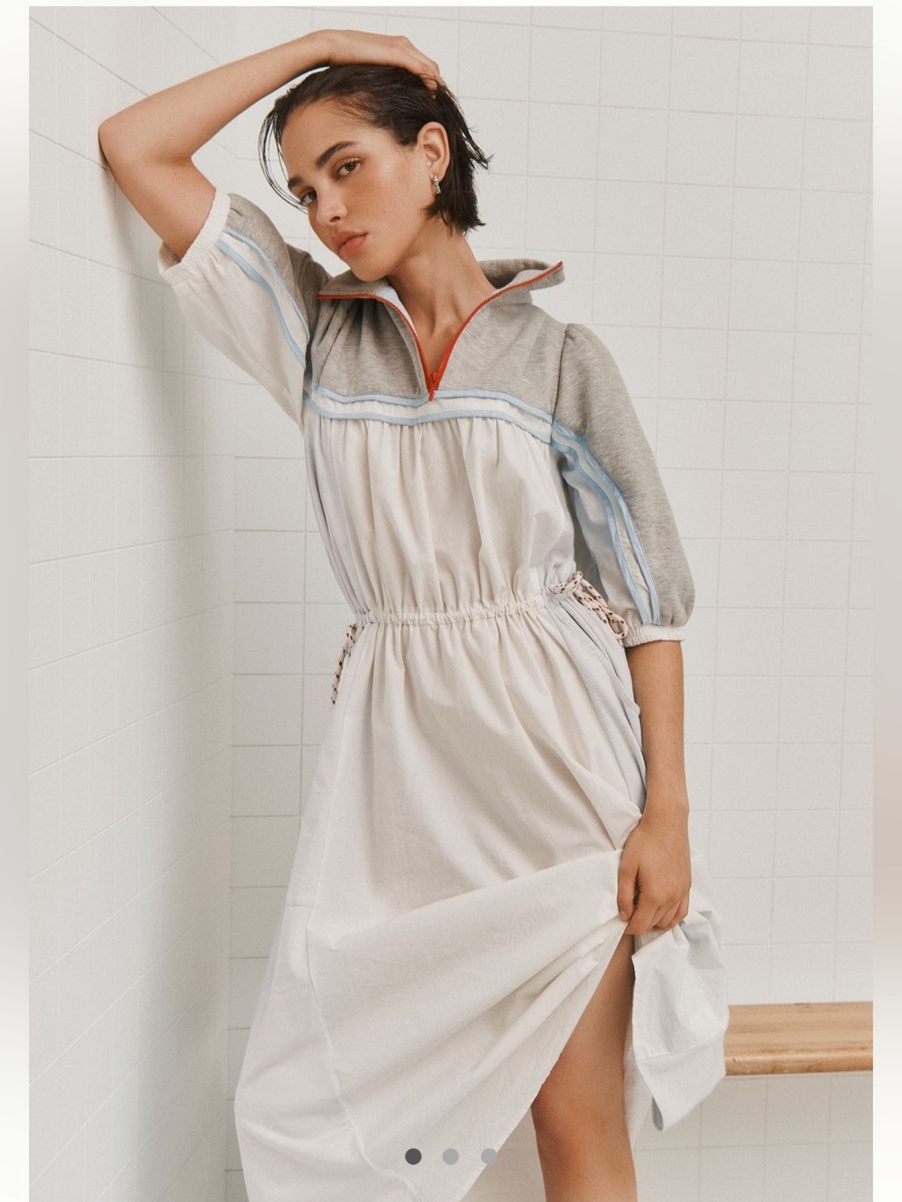 Daily Practice by Anthropologie NWT Amplitude Drawstring Midi Dress size M